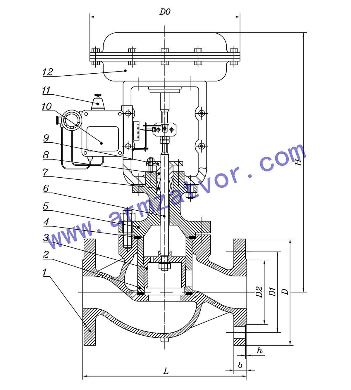 чертеж регулирующего клапана ZJHM